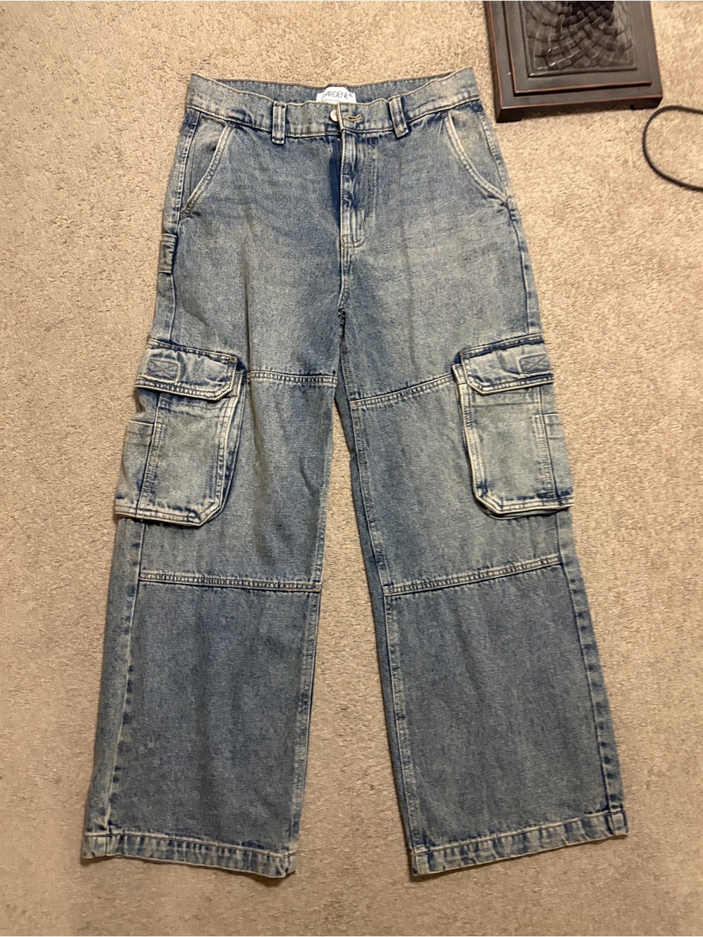 Ardene Light Blue Straight Leg Cargo Jeans